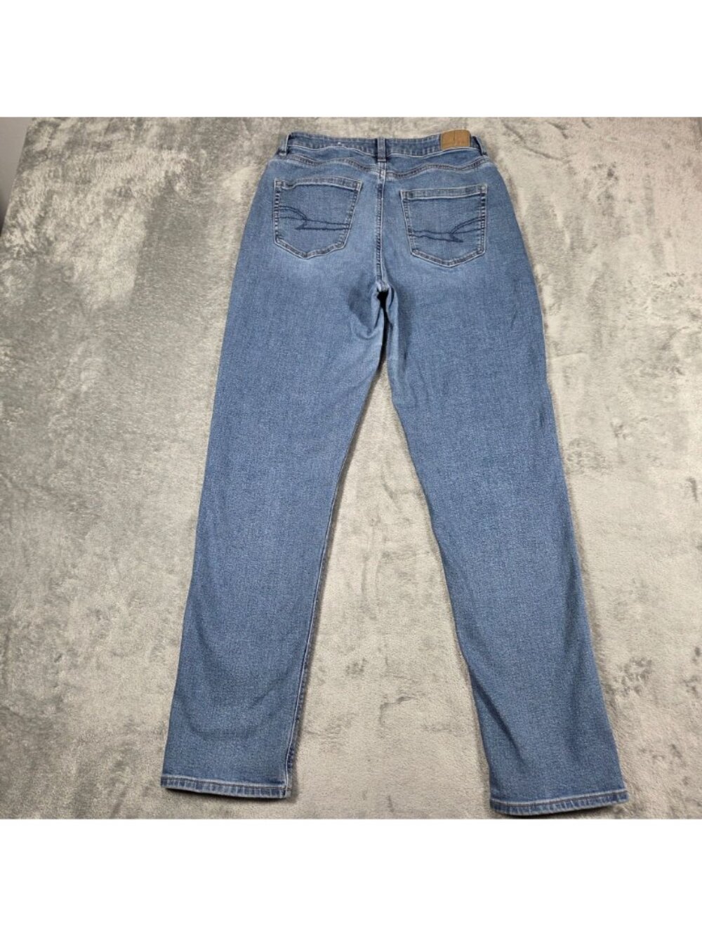 American Eagle Jeans Womens 8 X-Long Blue Mom Stretch Denim Retro Preppy - Picture 5 of 8